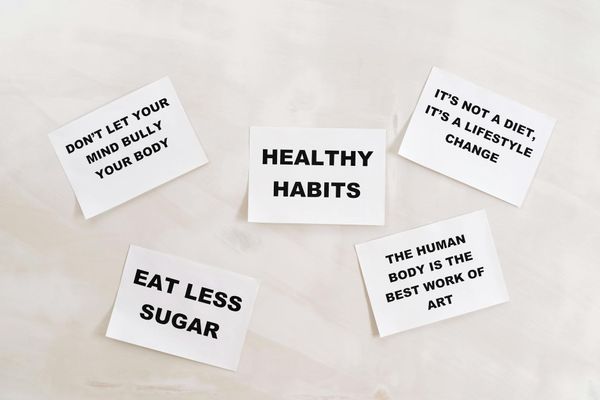 Concept of building healthy habits and consistency